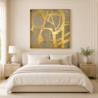 Golden line abstract modern art GOLDED GATE