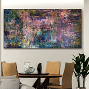 Abstract Colorful Oil Painting Original Wide Textured Artwork Modern Wall Art Decor for Living Room | COLOR COMPOSITION