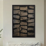 Abstract Stones Acrylic Painting Original Modern Wall Hanging Artwork for Living Room Decor | PAVING STONE