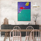 Abstract Figurative Billiards Player Painting On Canvas Vibrant Contemporary Sports Neo-Expressionism Art Original Handmade Painting for Wall Decor | THE POOL PLAYER 39.4"x27.5" - Trend Gallery Art | Original Abstract Paintings