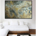 Original Gold Leaf Artwork Custom Oil Painting Abstract Textured Wall Art Decor for Bedroom | GOLDFIELD