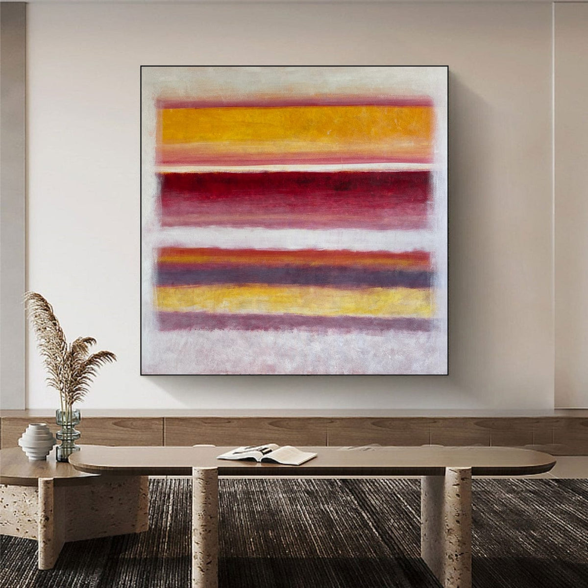 Mark Rothko Style Original Paintings On Canvas, Modern Colorful Oil ...