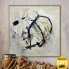 NEUTRAL BRUSHWORK 40"x40"