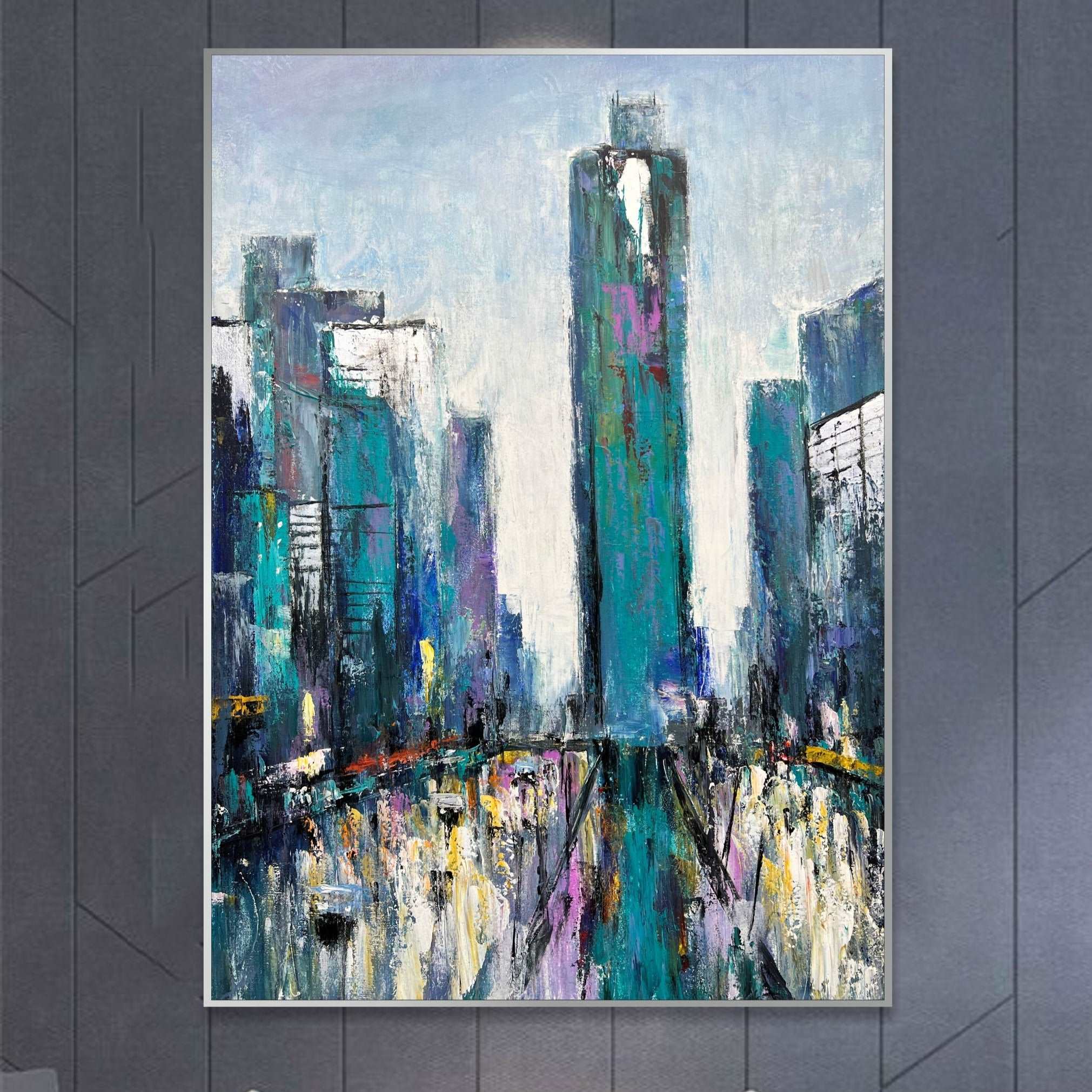 Abstract City Painting AVENUE REVERIE