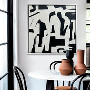Abstract Paintings Original Acrylic Art On Canvas Wall Oil Painting Black And White Unique Wall Art Frame Painting Contemporary Painting | JAGGED OBSCURITY