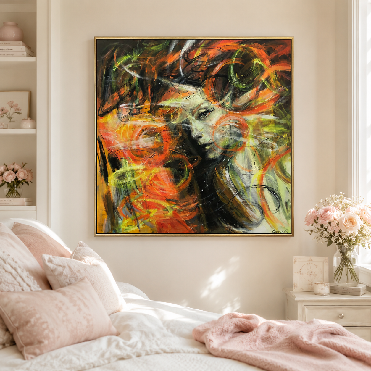 Figurative painting original FIERY SOUL