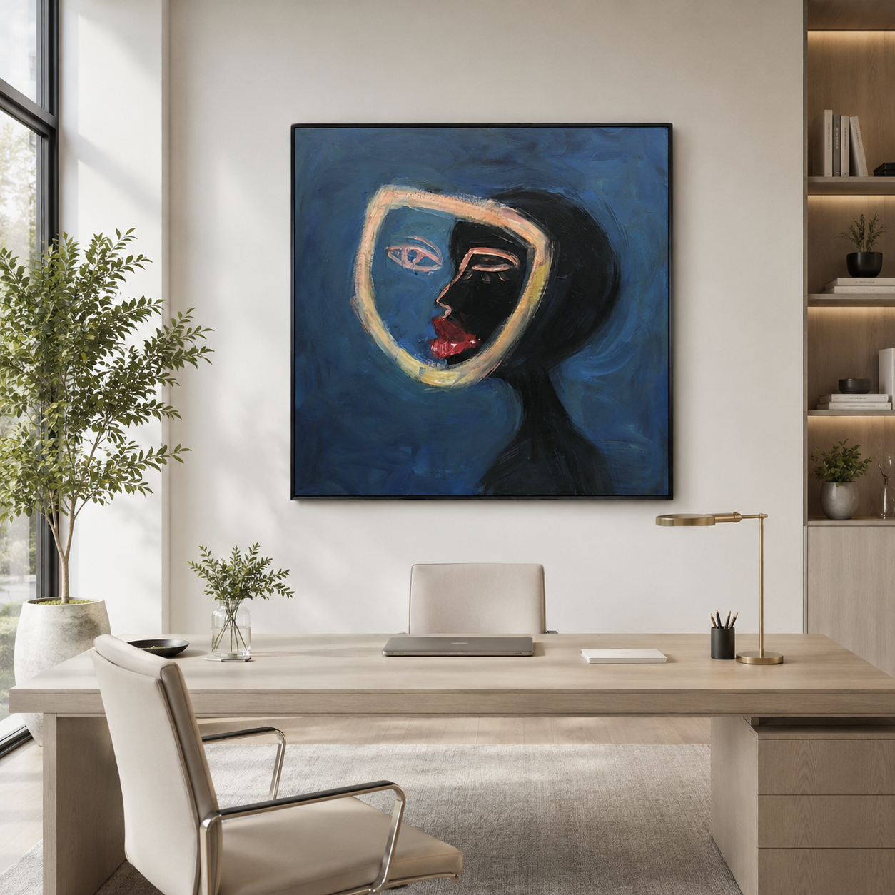 Abstract emotional faces wall art SPLIT