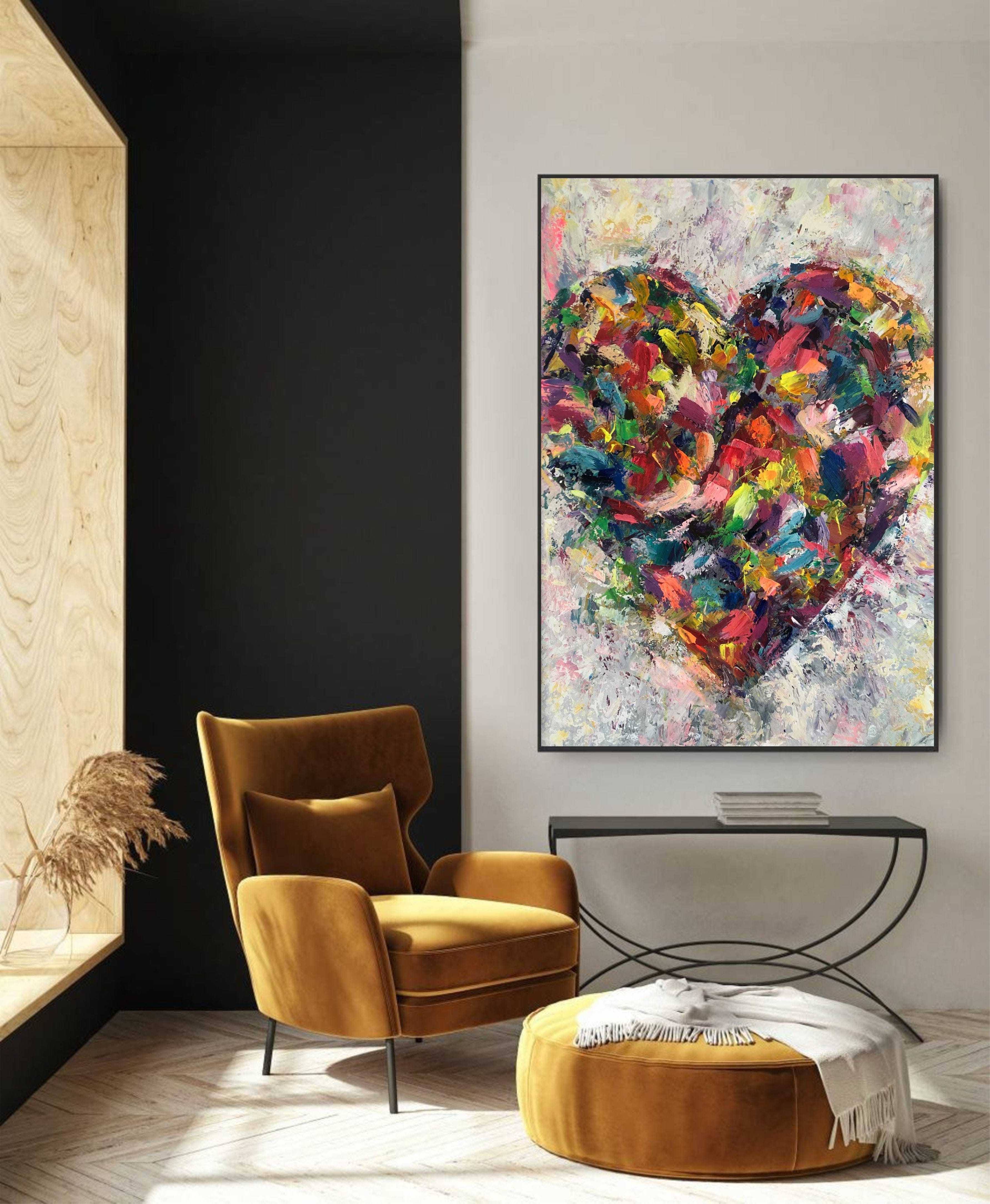 Heart Framed Canvas Wall Art