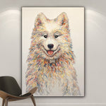 Large Abstract Dog Paintings On Canvas, Animal Impasto Oil Painting, Textured Hand Painted Art, Modern Wall Decor for Indie Room | TRUSTED FRIEND