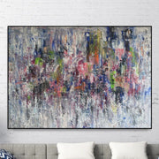 Original Abstract Colorful Paintings On Canvas, Heavy Textured Painting, Expressionist Hand Painted Artwork for Home Decor | MISTED GLASS