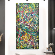 لوحات جاكسون بولوك نمط على قماش ملون جميل الفن الأصلي الفن الجميل الحديث اليدوية جدار الفن| BLOSSOMING DREAMS