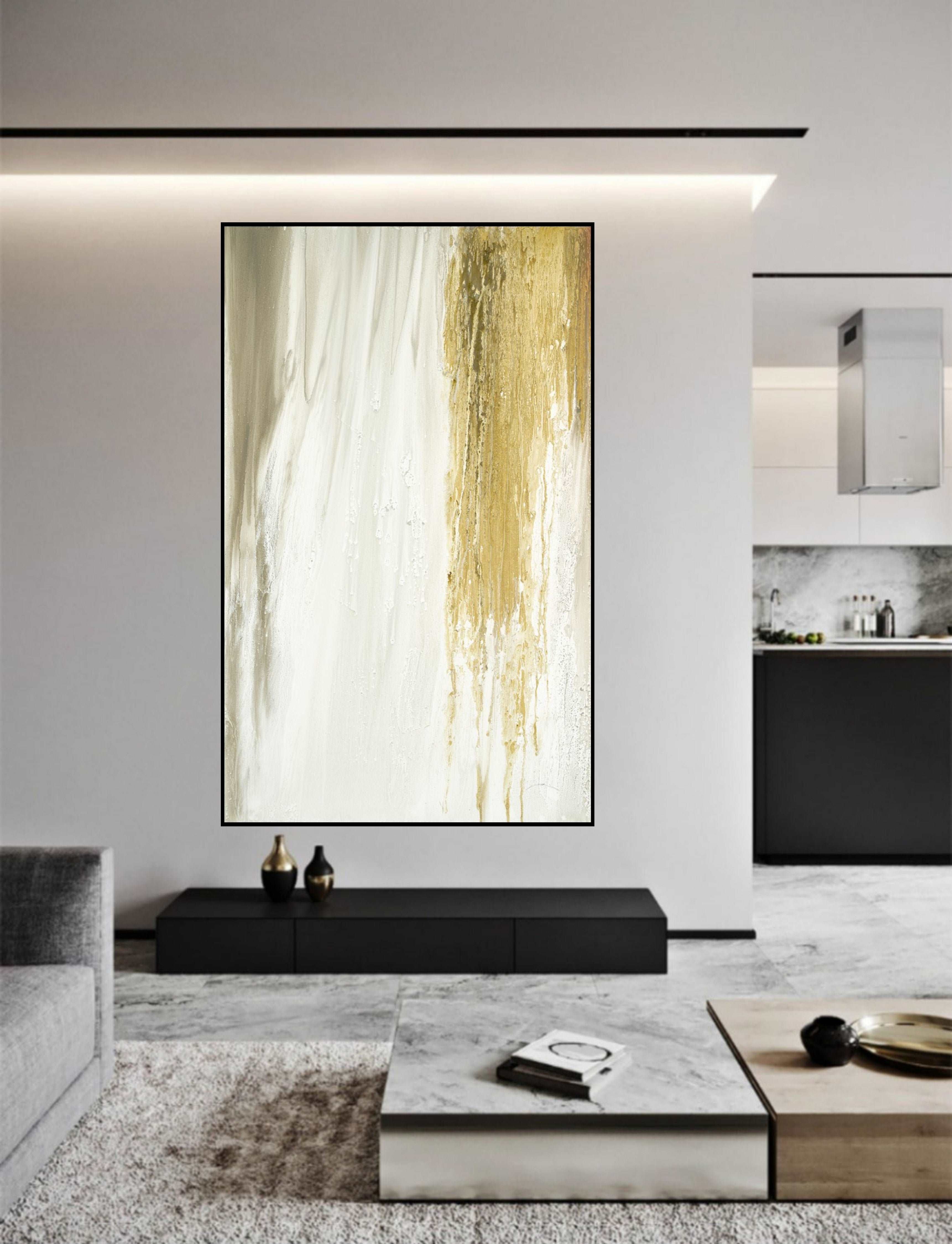 Abstract Minimalist Painting AURUM FLOW