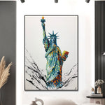 Statue Of Liberty Painting Statue Of Liberty Oil Painting Abstract Modern Art | NATIONAL SYMBOL