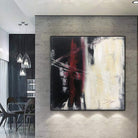 Large Abstract Art White Paintings On Canvas Black Wall Art Texture Painting Original Artwork Modern Wall Decor | WANDERING DREAMS 32"x32" - Trend Gallery Art | Original Abstract Paintings