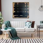 Geometric minimalist contemporary painting BLACK LATTICE