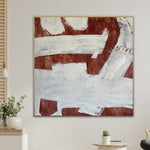 Abstract Minimalist Paintings on Canvas Original Handmade Oil Painting Acrylic Painting Modern Textured Wall Art for Living Room Decor | SUBURBS
