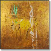 Gold abstract painting GOLD RUSH