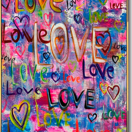 Romantic abstract painting LOVE ART