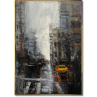 Abstract city vertical painting STREETS OF NEW YORK