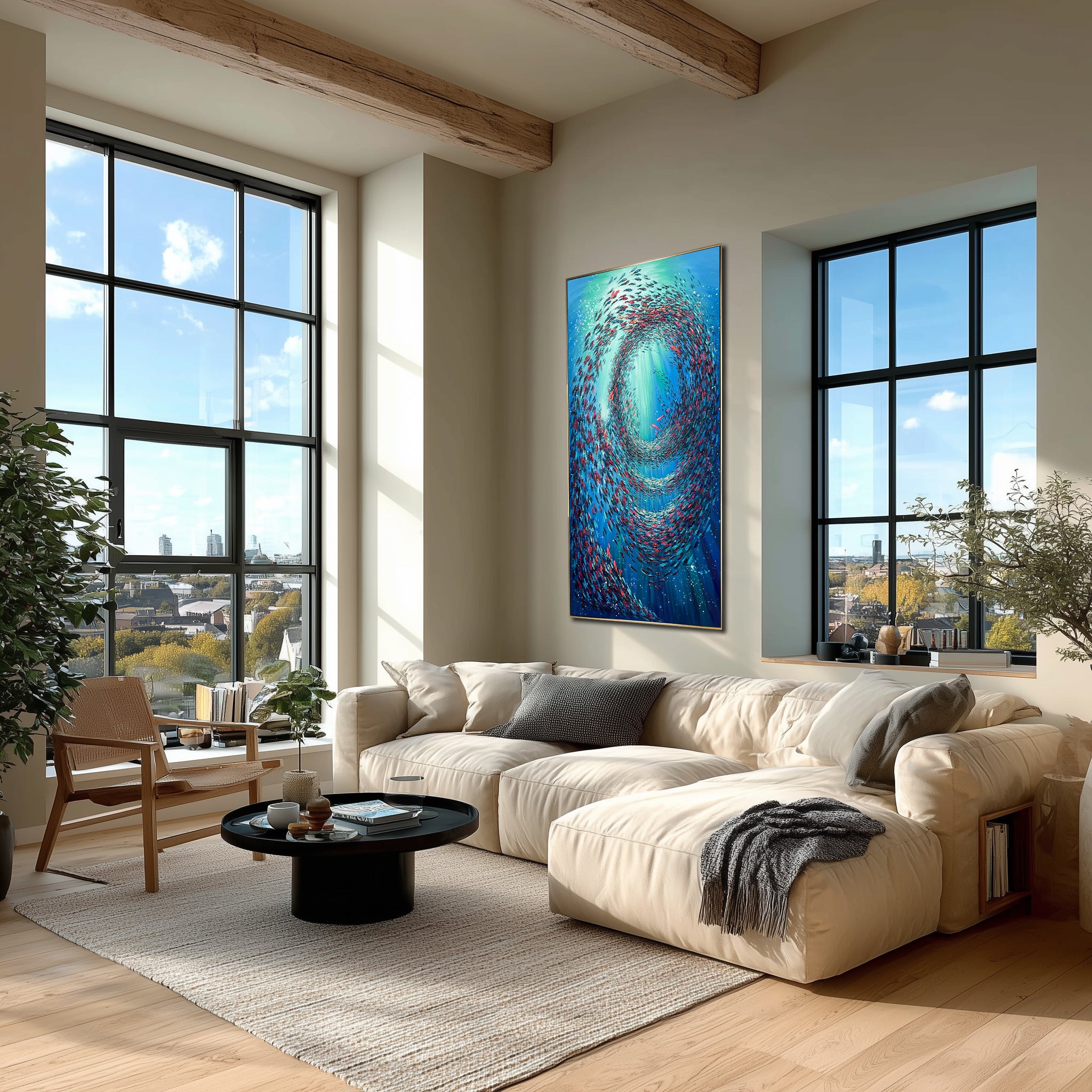 UNDERWATER GYRE 79"x39"