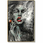 Figurative abstract painting THE SMOKE