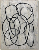 Textured black and white art CIRCLE GYRATE