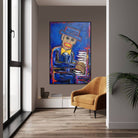 Figurative Art Abstract Paintings On Canvas Painting On The Piano Men Blue Wall Art Painting Modern Wall Art Neo-Expressionism Unique Painting | PIANO NOCTURNE 60"x40" - Trend Gallery Art | Original Abstract Paintings