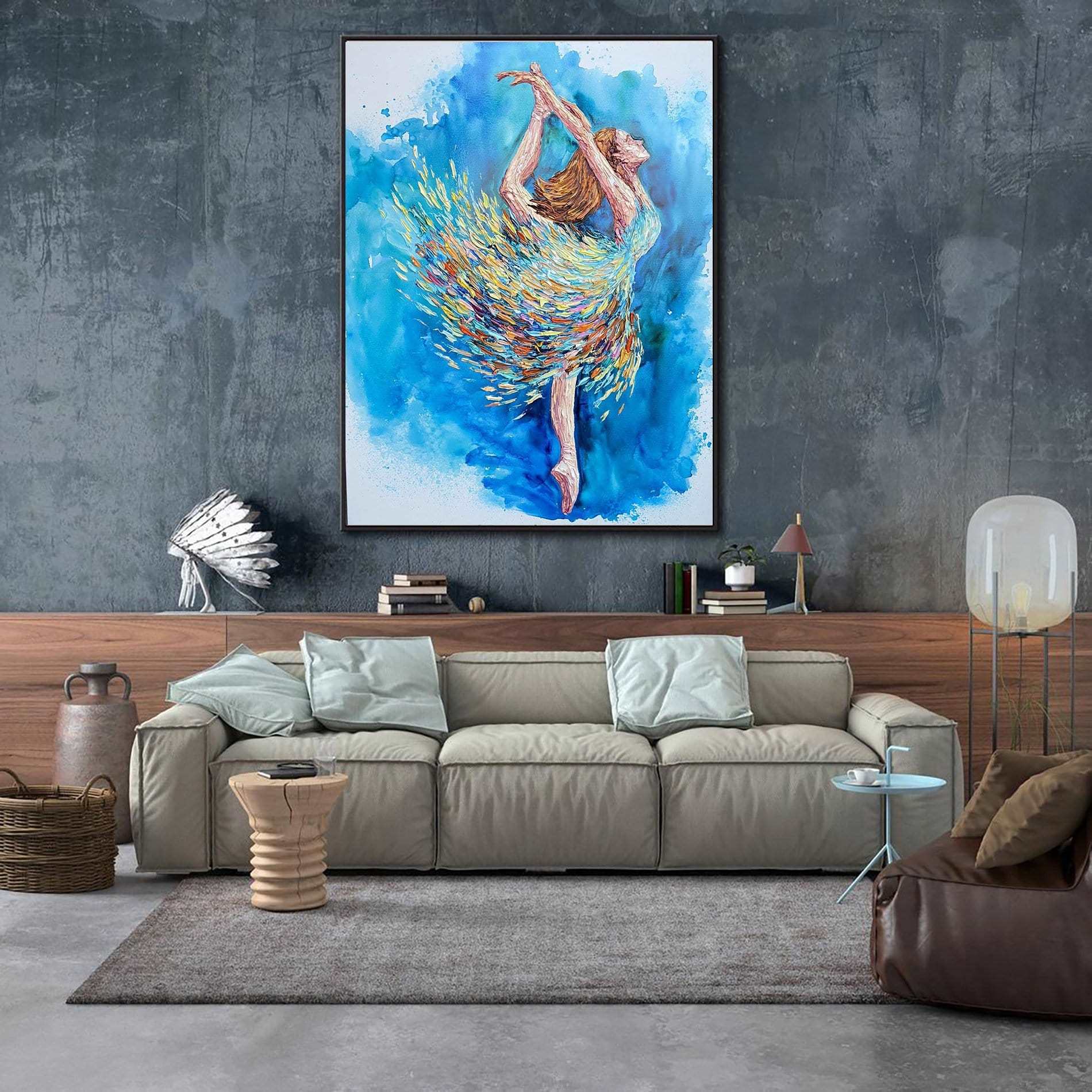 Abstract Ballet Painting BALLERINA ABIGAIL