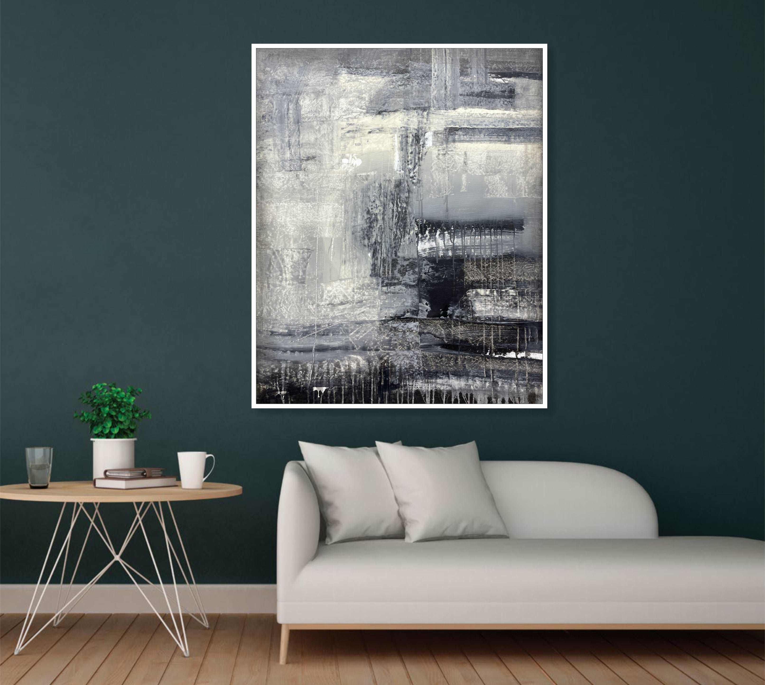 Abstract Grayscale Art ASSOCIATION 242 39.3"x31.5"