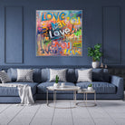 COLORFUL HEARTS 40"x40"