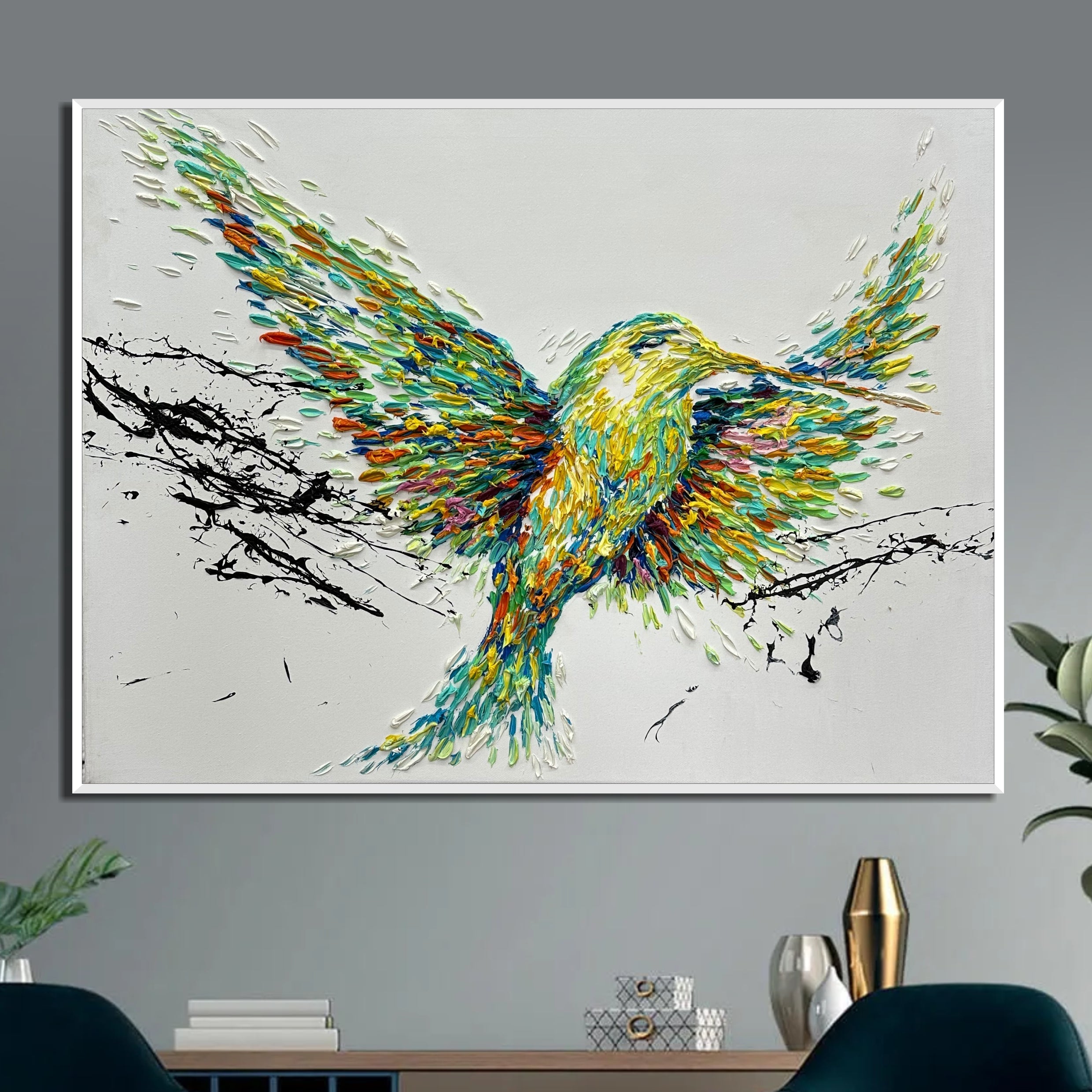 SPRING HUMMINGBIRD 20"x28"