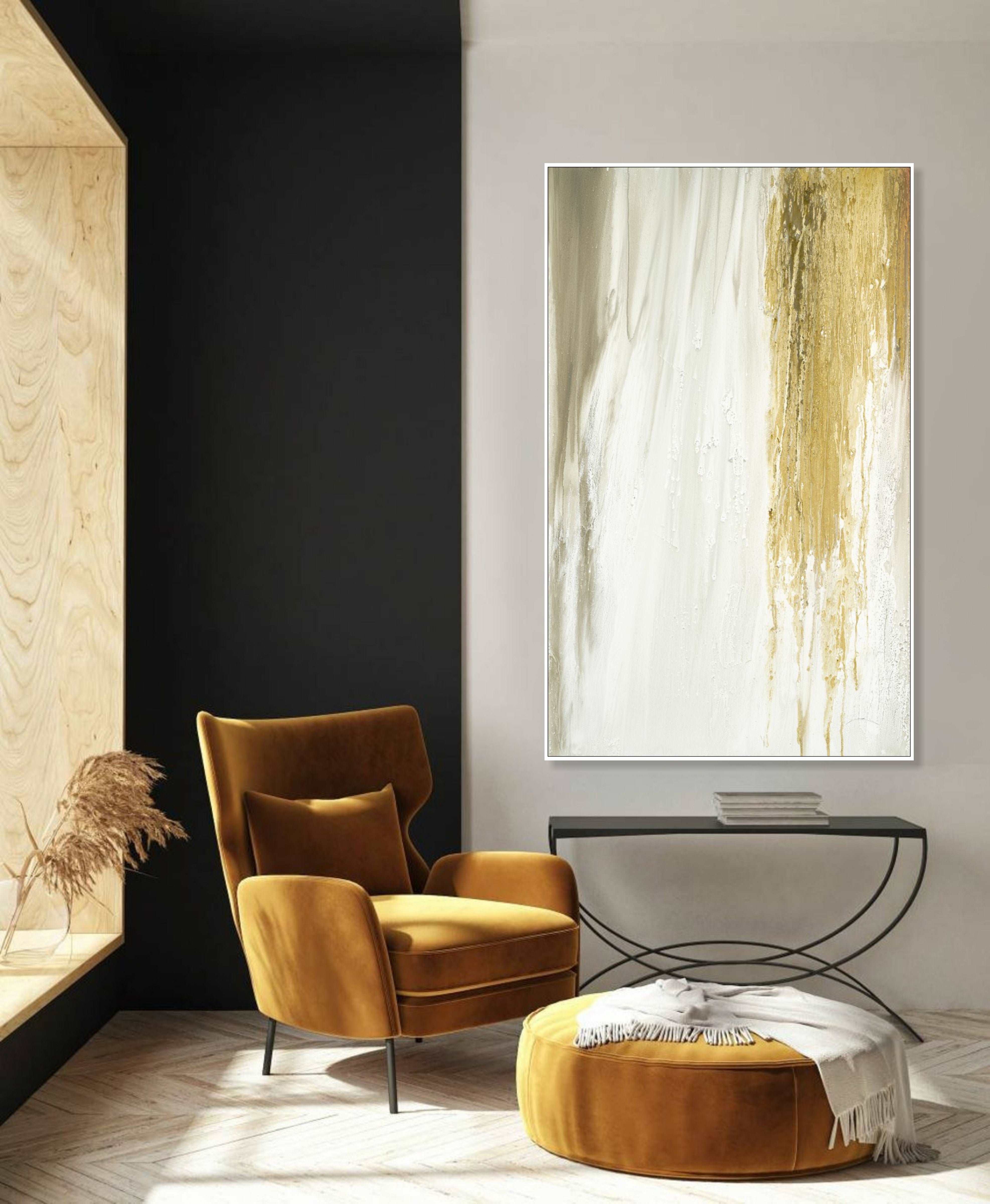 Abstract Minimalist Painting AURUM FLOW