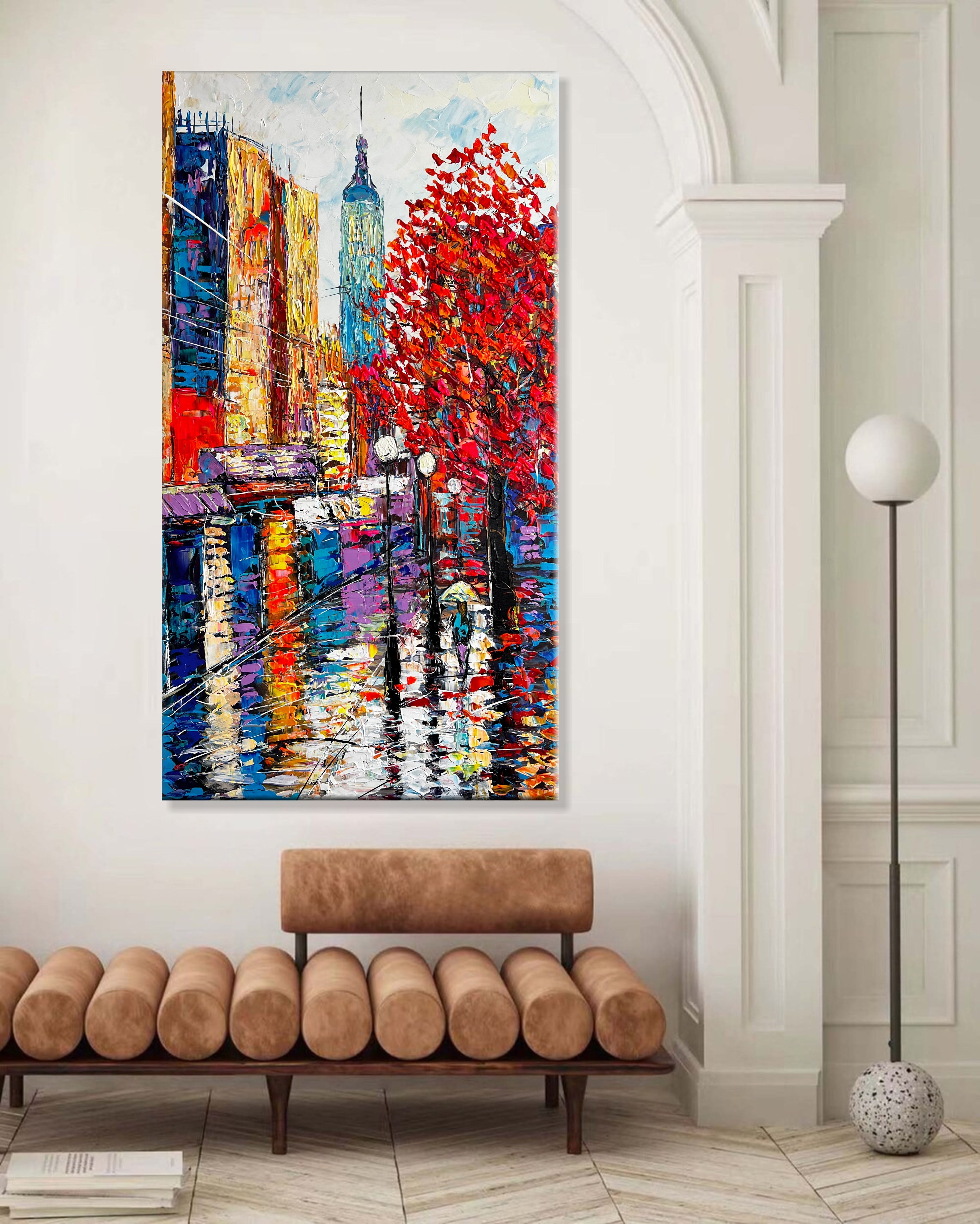 Modern Texture Wall Art Bright colors Abstract Oil Painting On Canvas Large  Original Painting For Living
