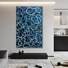 BLUE SWIRL SYMPHONY 46"x30"