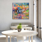 COLORFUL HEARTS 40"x40"