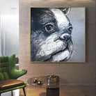 Colorful pet animal oil painting BULLDOG BENNY