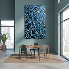 BLUE SWIRL SYMPHONY 46"x30"