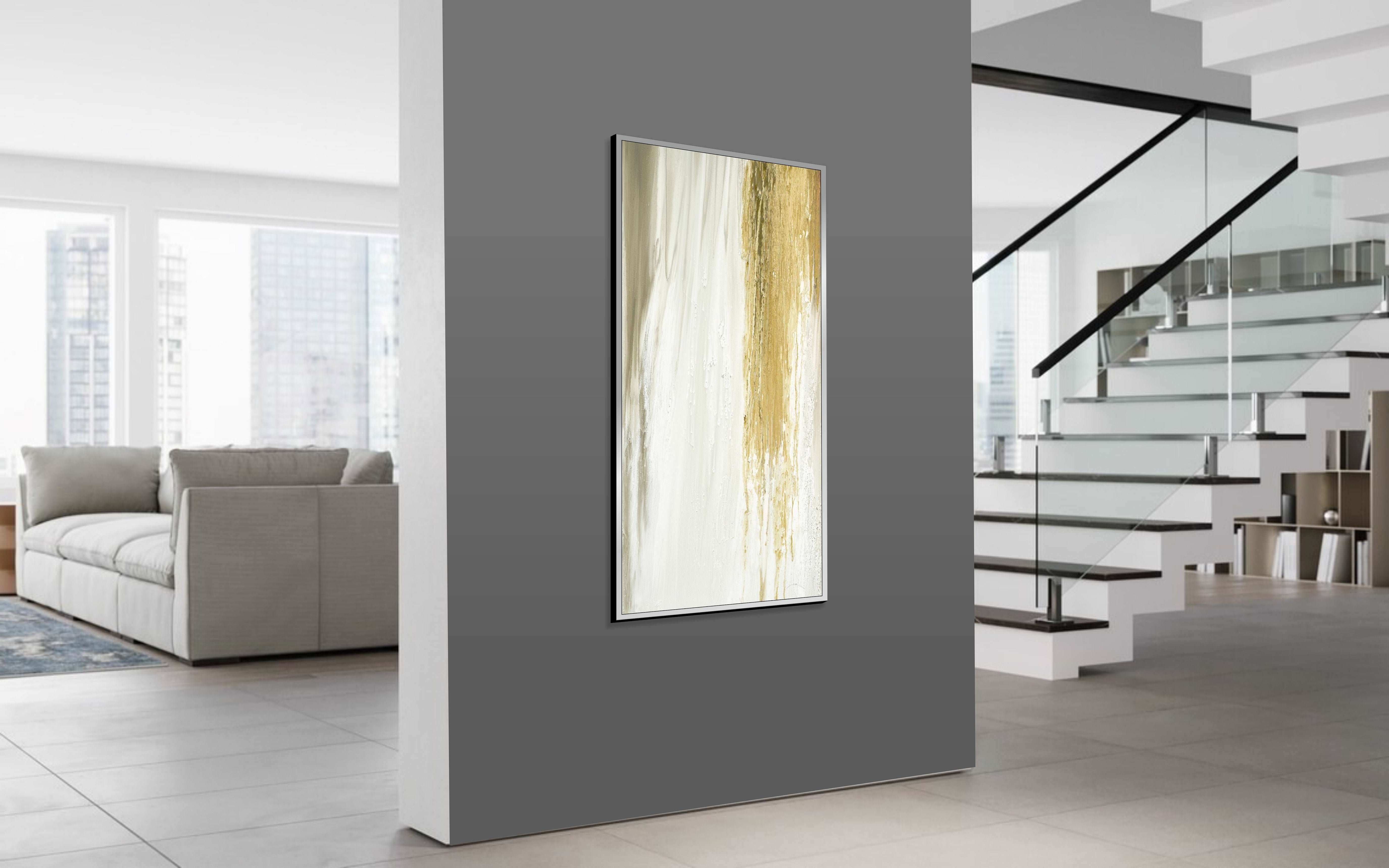 Abstract Minimalist Painting AURUM FLOW