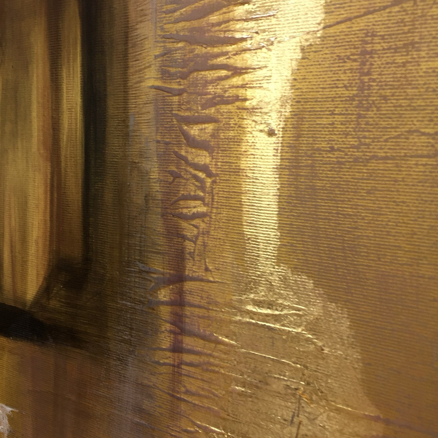 Brown tones paintings with golen accents RADIANCE OF ETERNITY