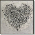 Romantic abstract painting BLACK HEART