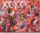 Colorful romantic and love painting XOXO