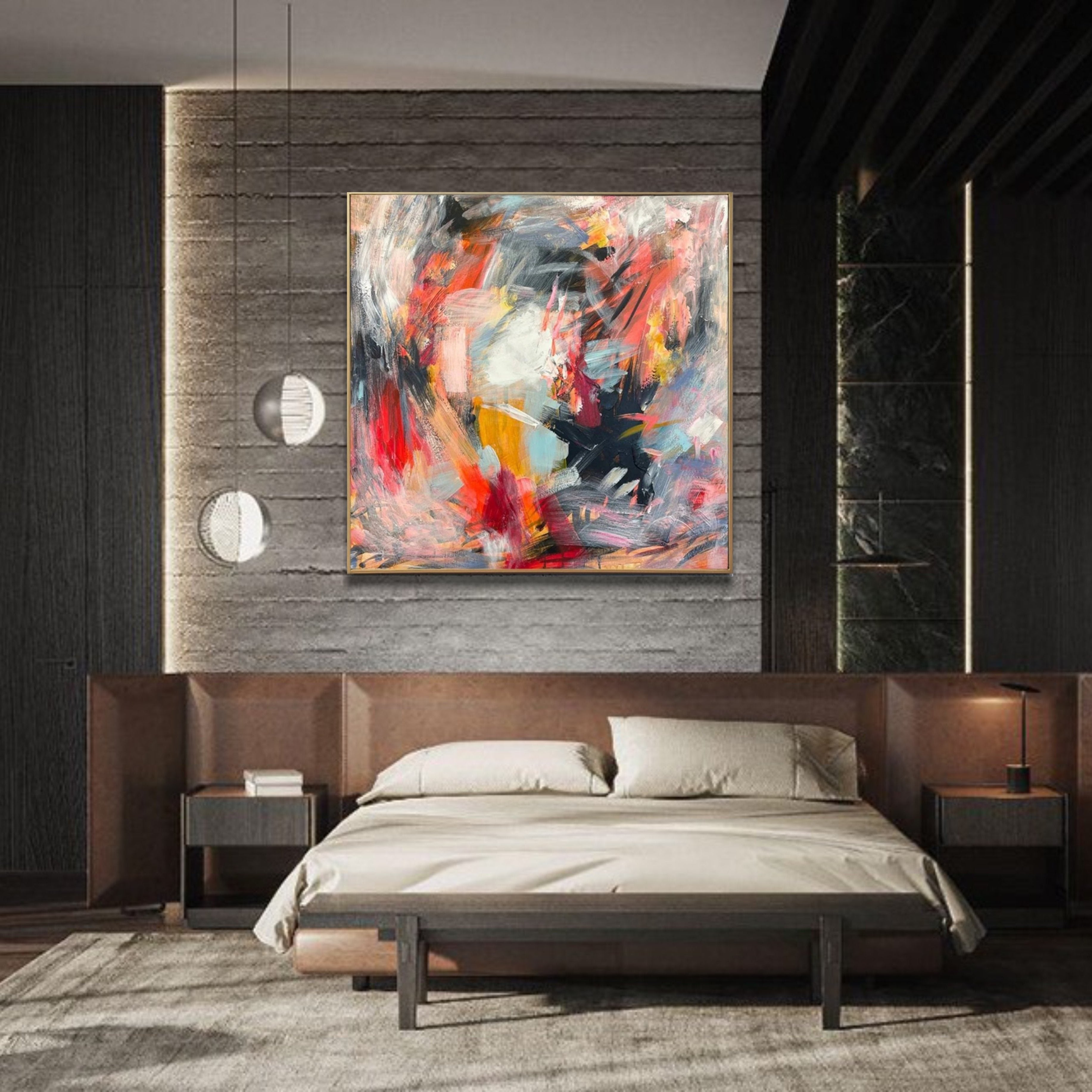 Large Abstract Painting On Canvas Colorful Paintings Abstract Art Original Oil Beige Painting Modern Paintings Acrylic Wall Art Office Decor | MOTLEY - Trend Gallery Art | Original Abstract Paintings