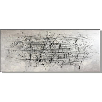 Wide black and white painting ROTATION