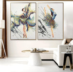 Original Ballerinas Painting on Canvas Abstract Dance Wall Art Ballerina Dancing Artwork Figurative Wall Art Impasto Oil Painting | DANCE OF THE SOUL