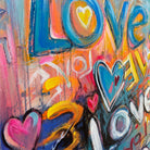 COLORFUL HEARTS 40"x40"
