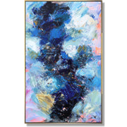 Original abstract painting ANEMONE CARMEL BLUE