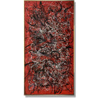 Invoice for stretched black + gold frame painting in size 33x21"