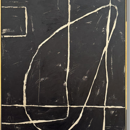 Black and white abstract painting CONTEMPORARY LINES