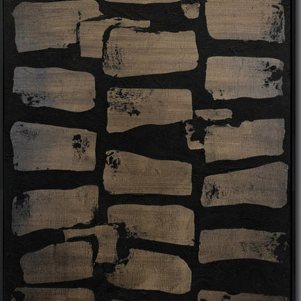 Dark abstract painting PAVING STONE