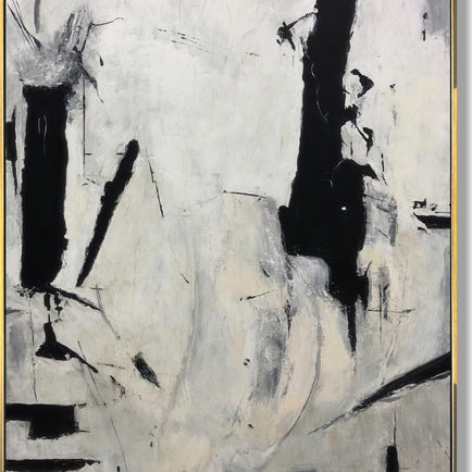 Minimalist black and white painting POTENTIAL